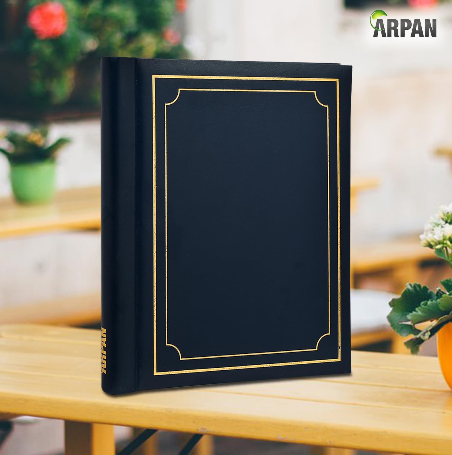 Detalle de ARPAN självhäftande fotoalbum, 20 ark, 40 sidor, 25 × 29 cm, blå