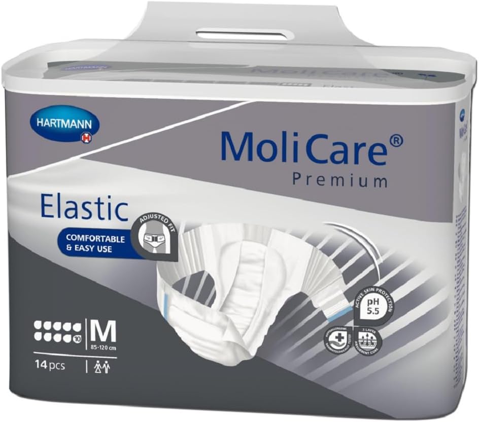 Thumbnail 2 de MoliCare Premium Elastic Slip, pieluchomajtki M, 10 kropli, 85–120 cm, 4 × 14 szt.