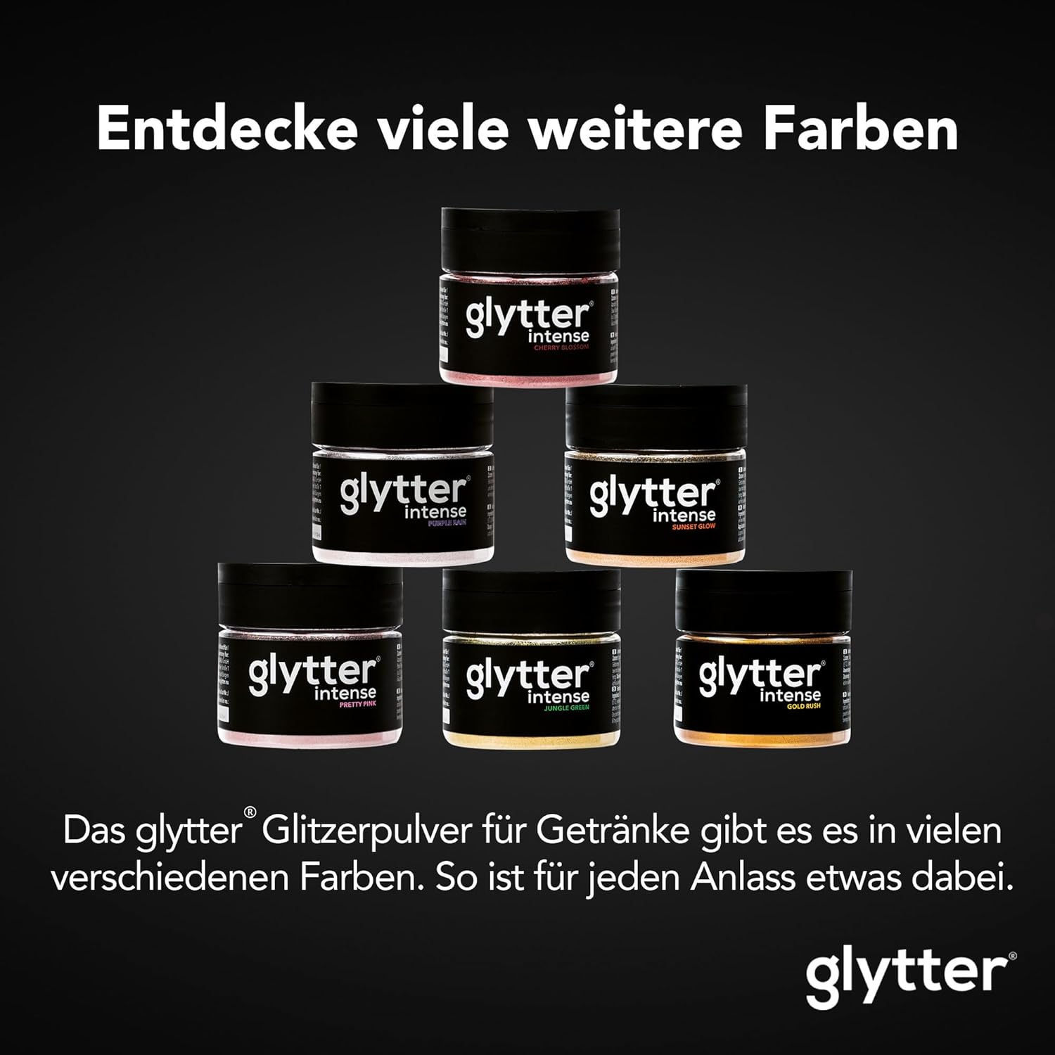 Thumbnail 4 de Glytter Glitzerpulver INTENSE für Getränke (Cherry Blossom) – essbarer, geschmacksneutraler Glitzer für Drinks
