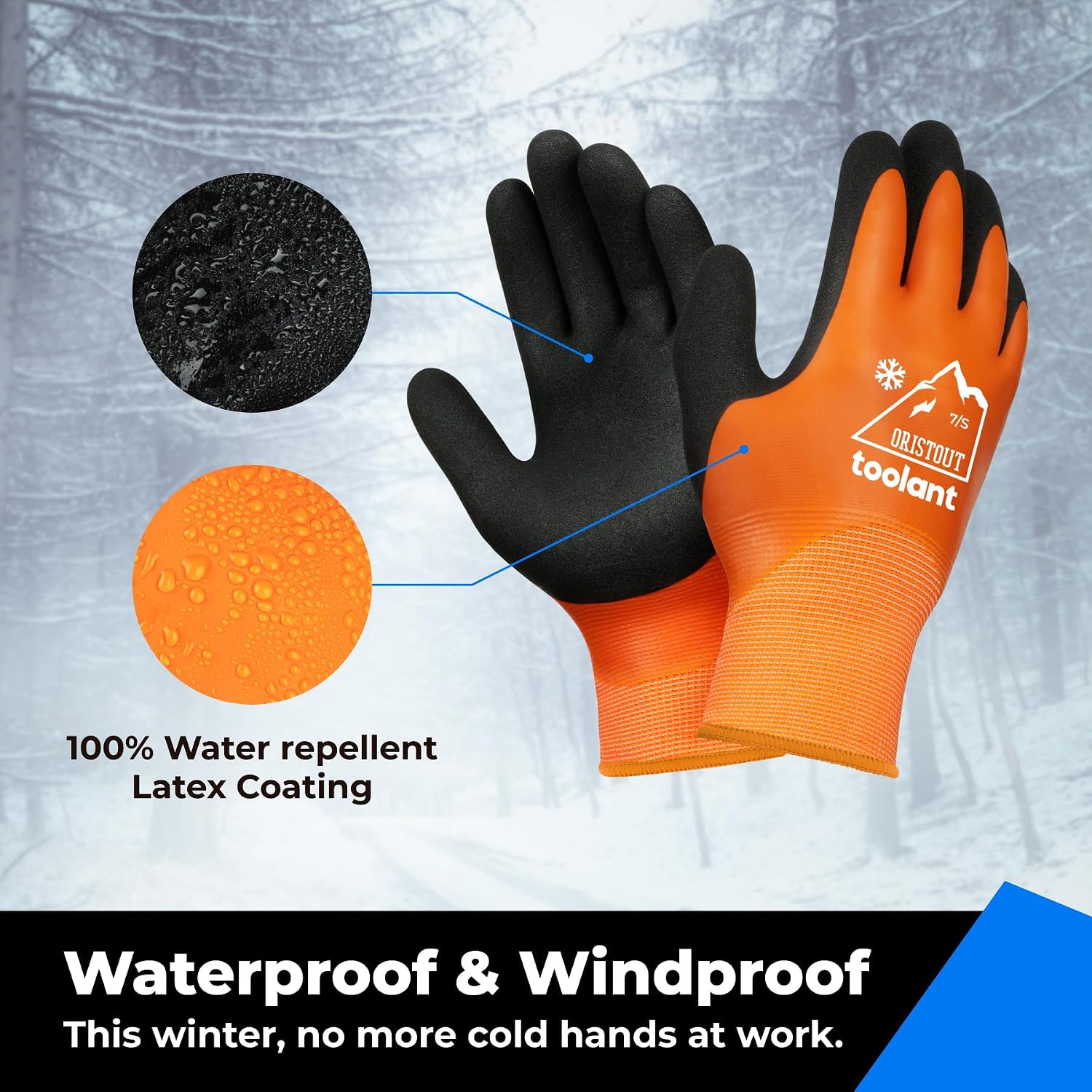 Detalle de Waterproof Winter Work Gloves touchscreen 1 pair