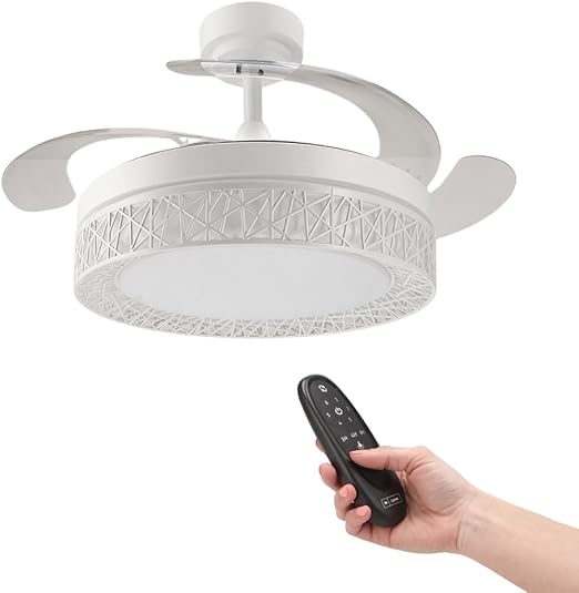 Detalle de M Ledme - Ventilador de Techo LED White Aqua 66W 🌀