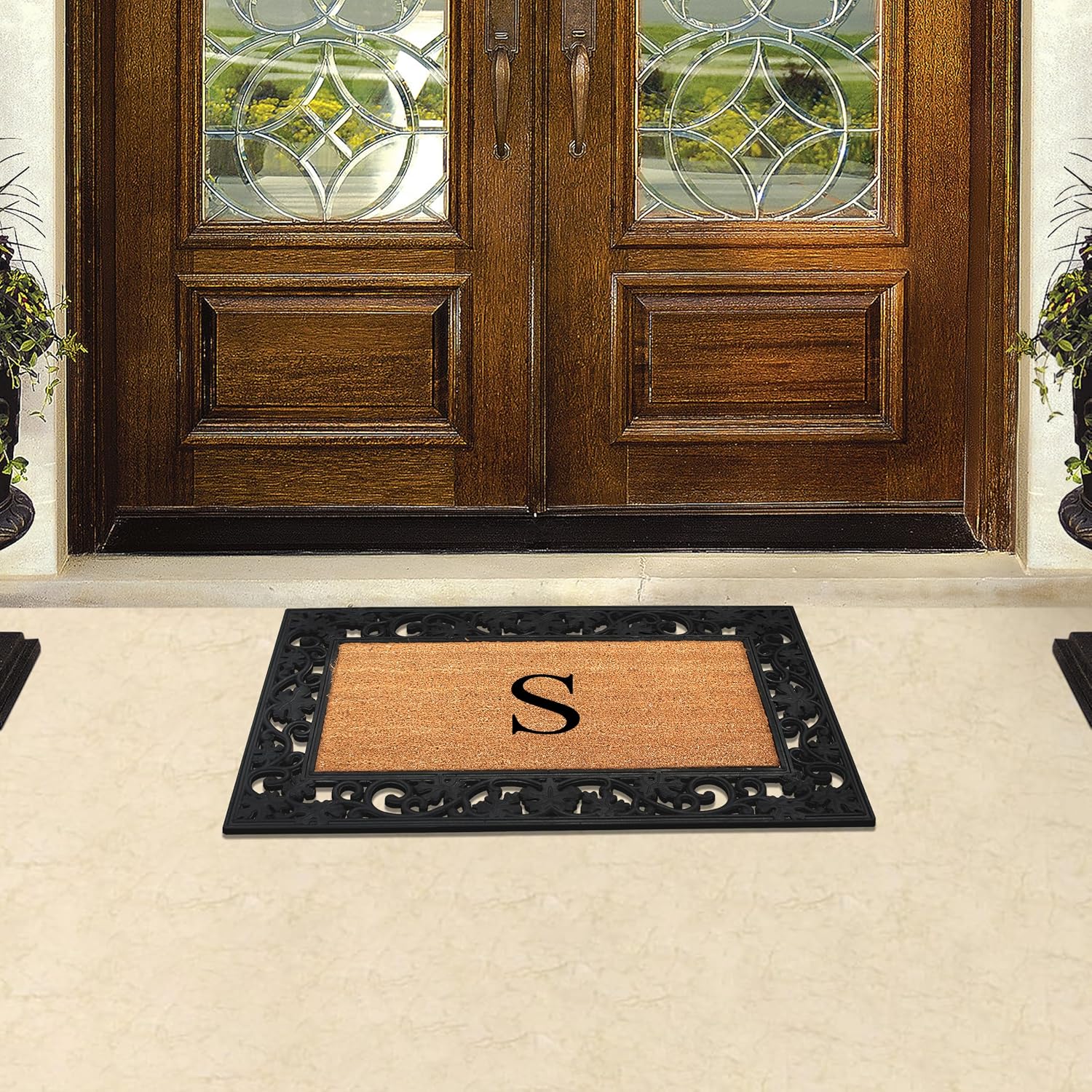 Detalle de A1 HOME COLLECTIONS Coir Doormat, 23" x 38