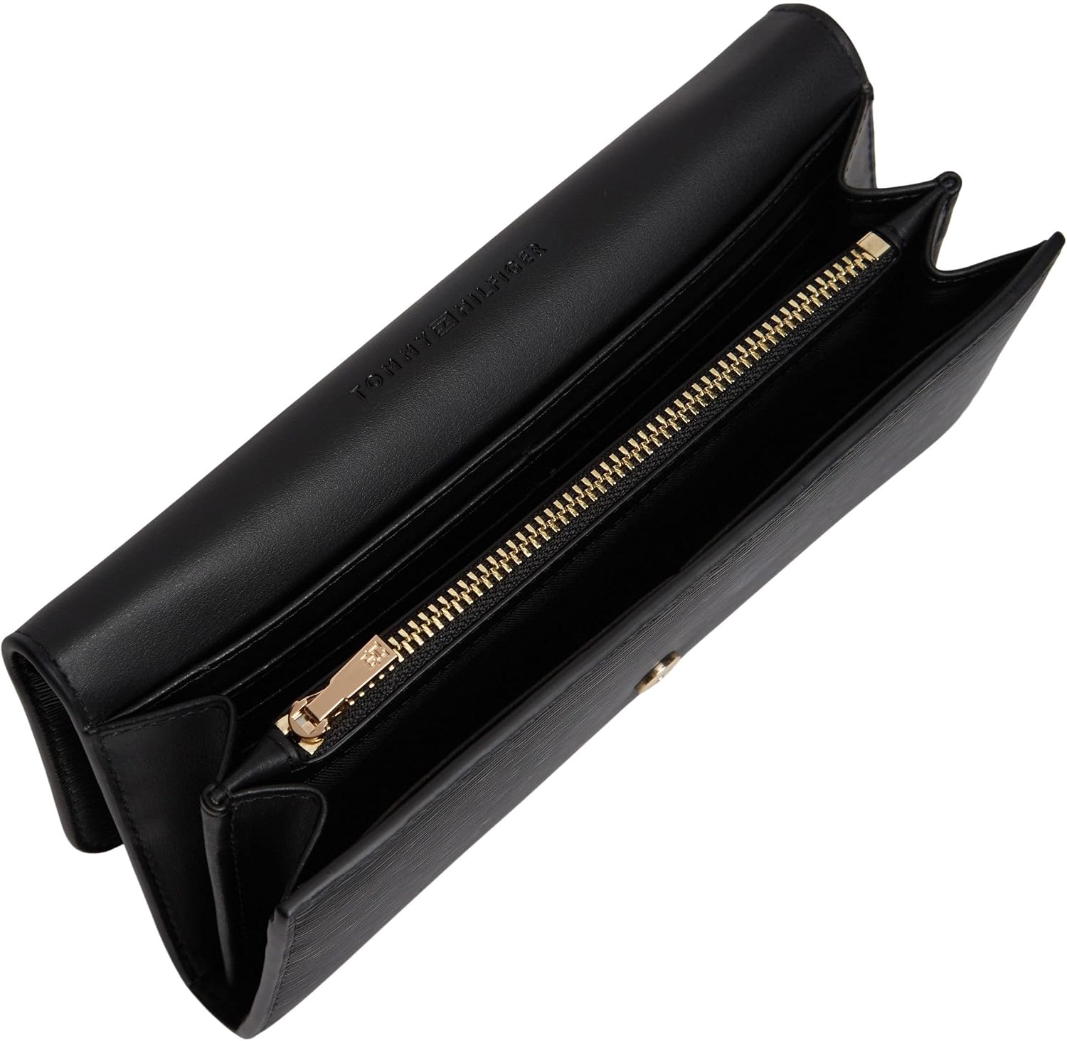 Detalle de Tommy Hilfiger Portafoglio da donna TH Modern Lrg Flap AW0AW18488 Nero