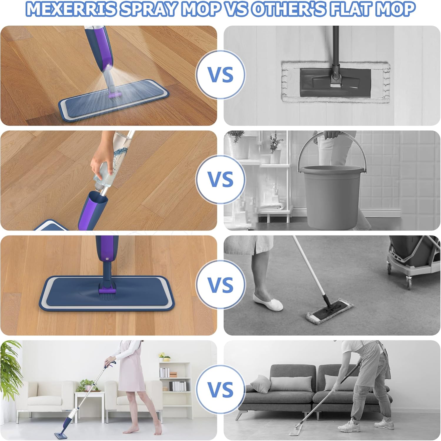 Thumbnail 4 de MEXERRIS Microfibre Floor Mop 4 pads 🧹