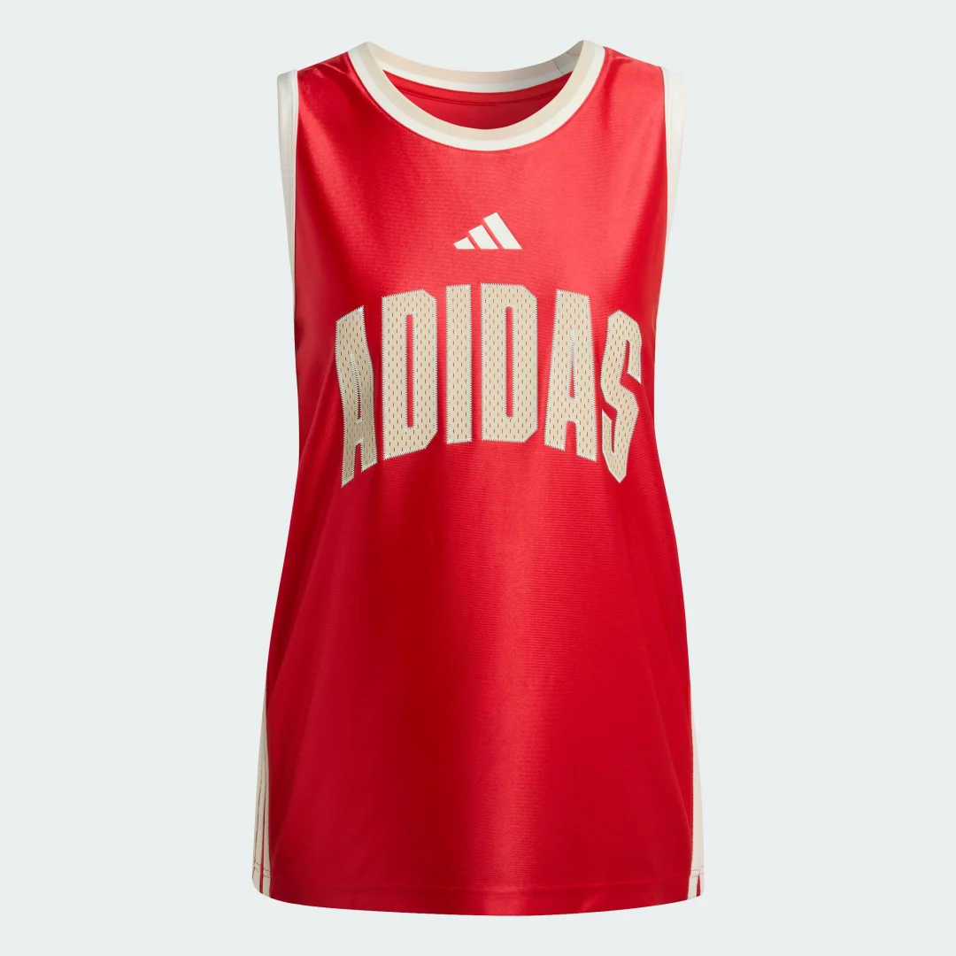 Detalle de Camiseta sin mangas Stadium de Adidas – Rojo