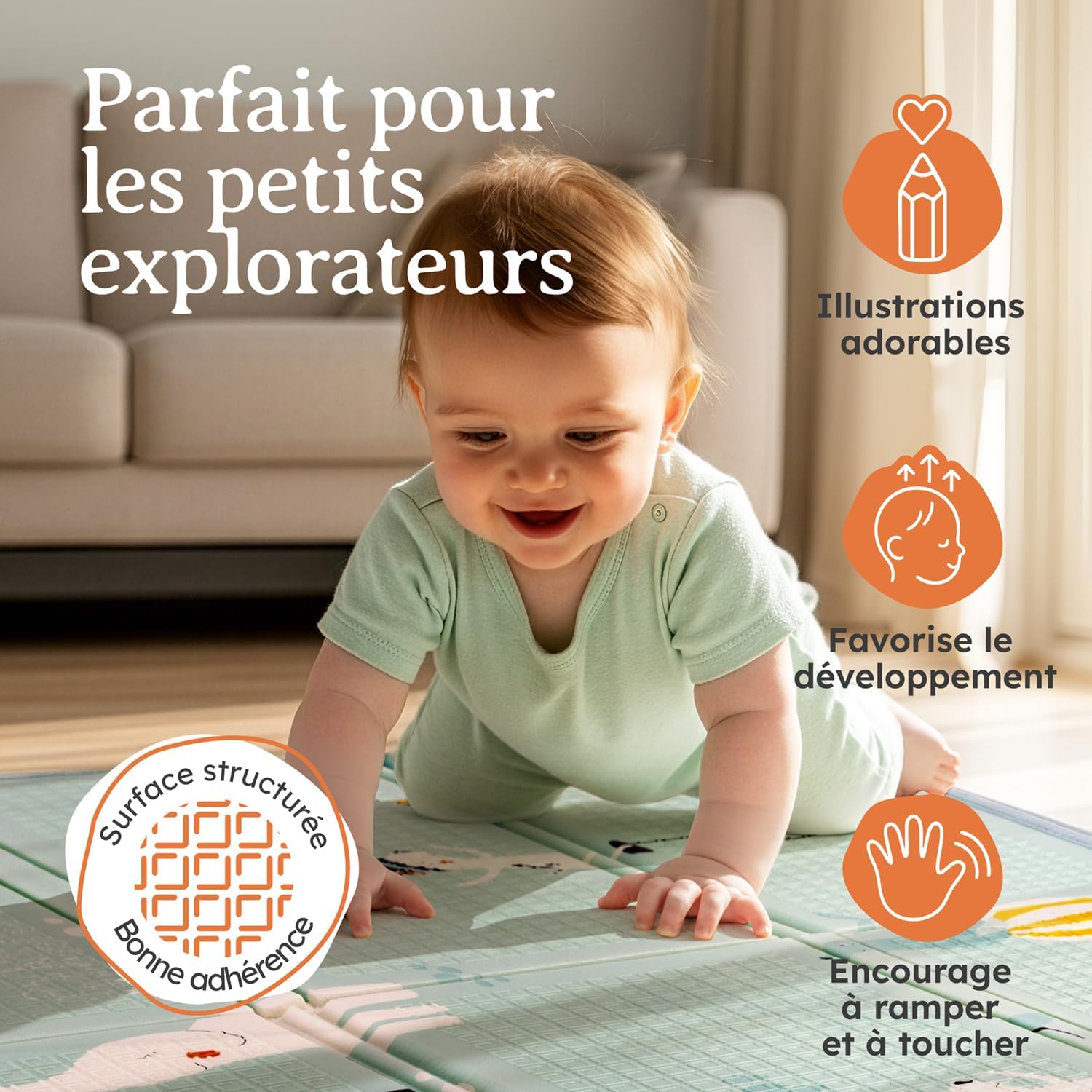 Thumbnail 5 de Laleni tapis d’éveil bébé pliable imperméable 120 x 150 x 1 cm – motif cirque