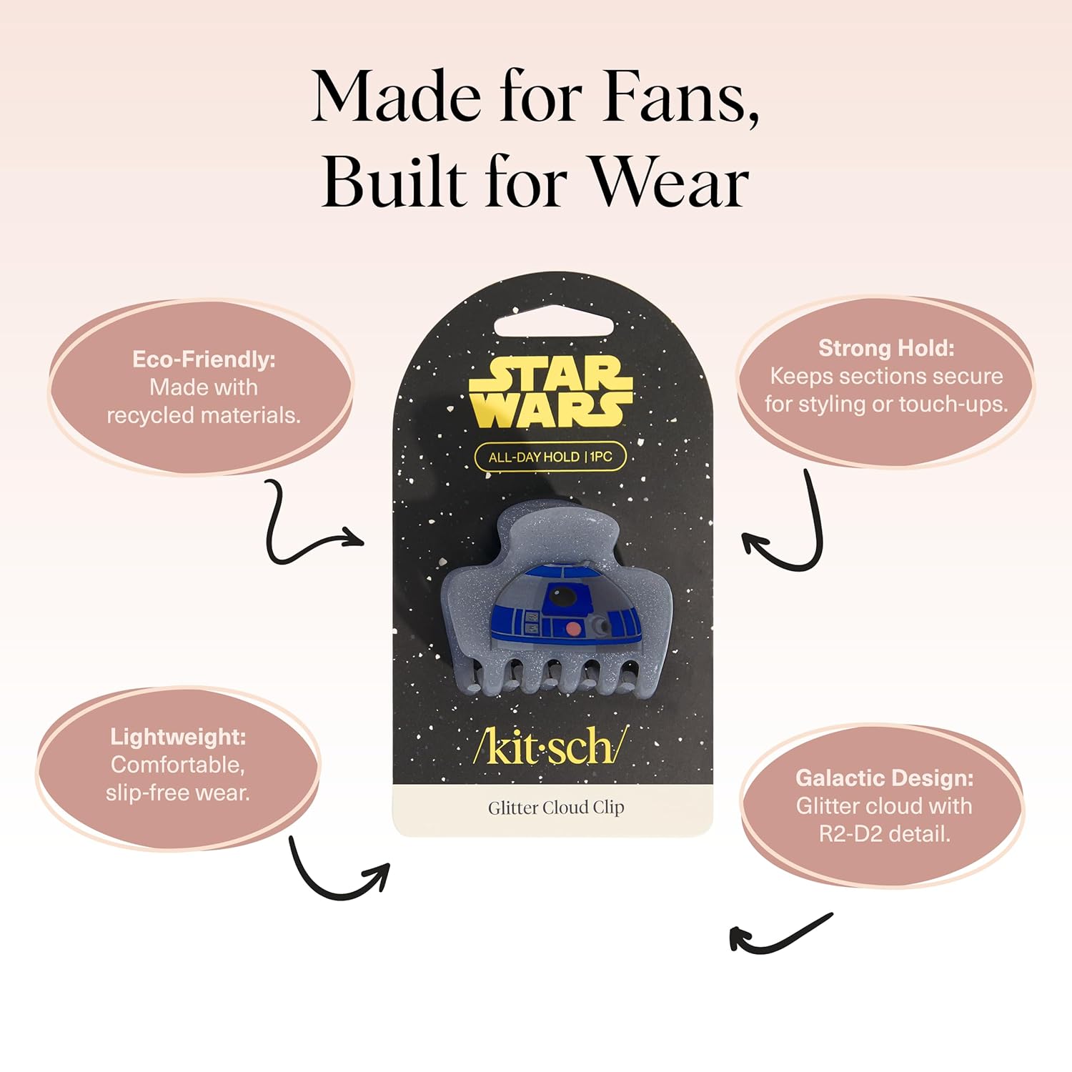 Thumbnail 3 de Kitsch x Star Wars R2-D2 Glitter Medium Hair Clip