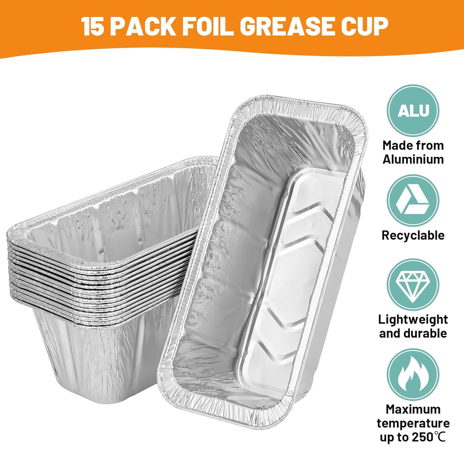 Thumbnail 4 de Whaleme Griddle Grease Catcher 15-Pack