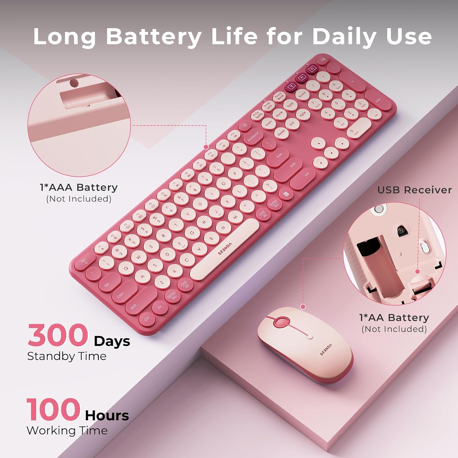 Detalle 2 de Seenda Bluetooth Keyboard and Mouse Combo COE202