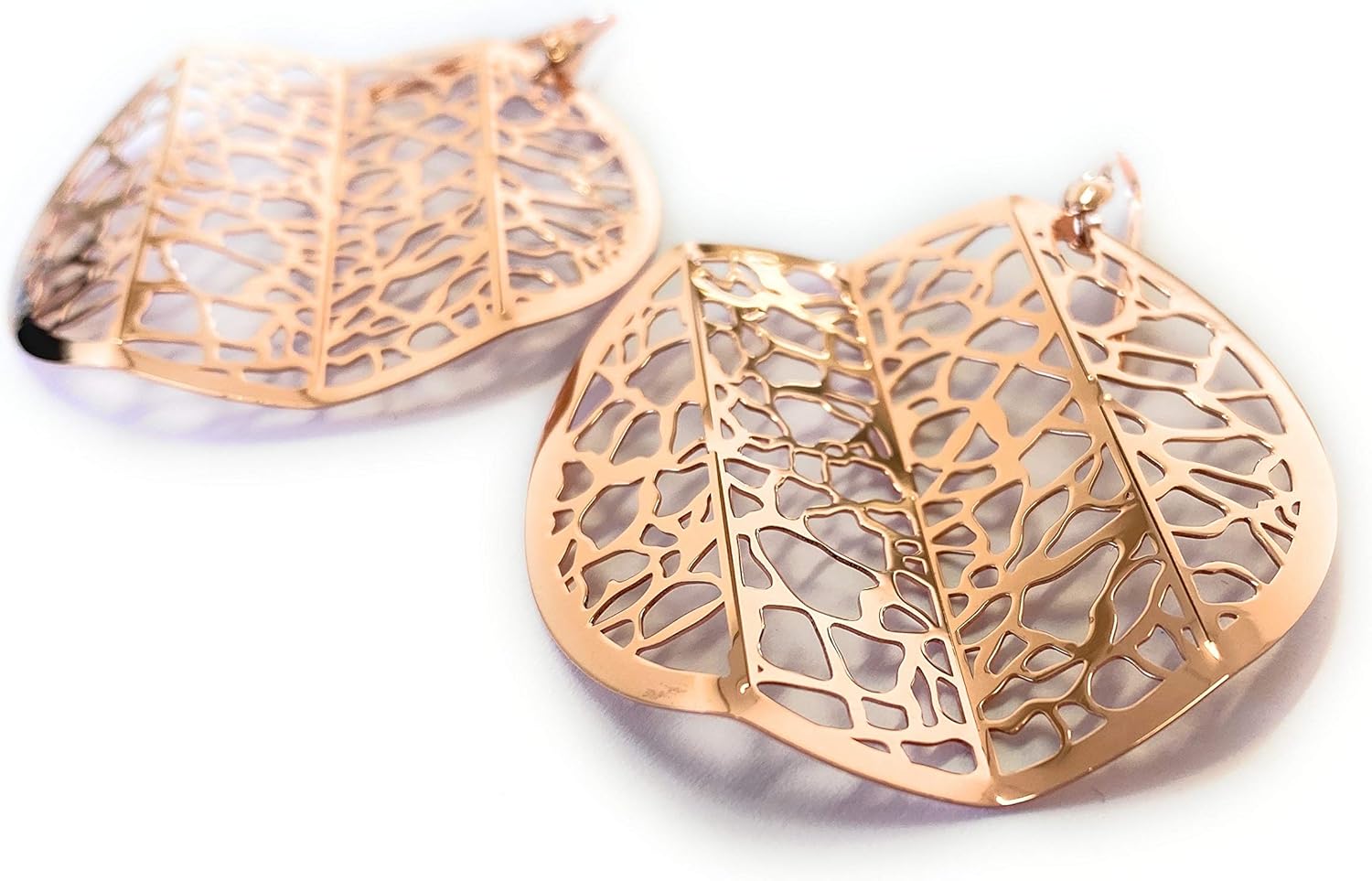 Thumbnail 2 de 10:10 Orecchini origami in argento 925 placcati in oro rosa 18kt — artigianalità italiana