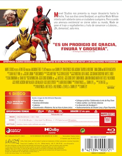 Thumbnail 1 de Deadpool & Wolverine Blu-ray 📀