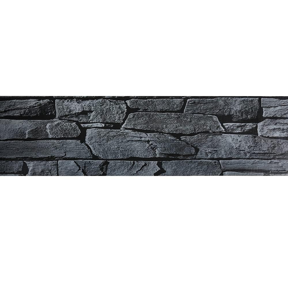 Detalle de Amazon Basics taśma ogrodzeniowa 50 m × 19 cm, wzór łupka, 26 klipsów