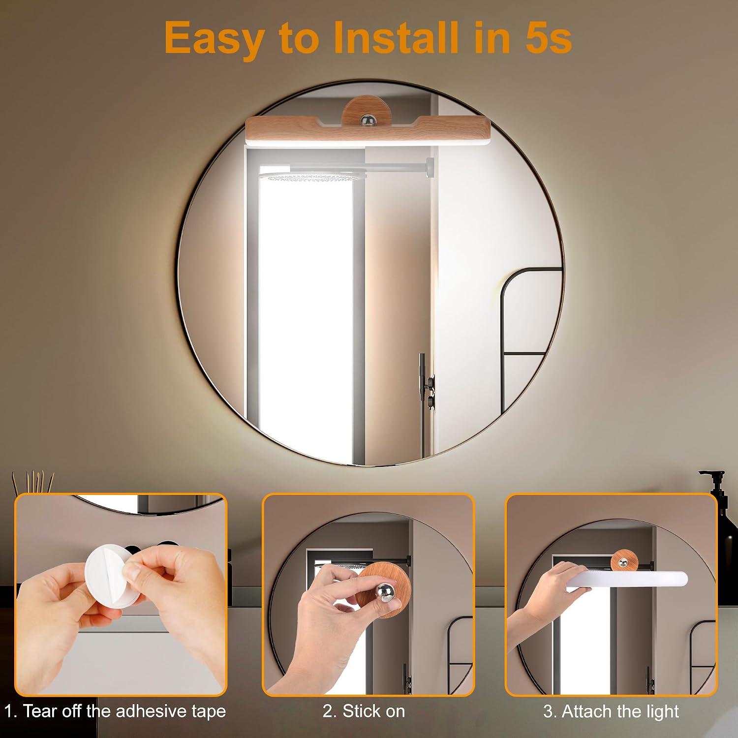 Thumbnail 3 de Benreom Rechargeable Vanity Lights, 4000mAh Battery