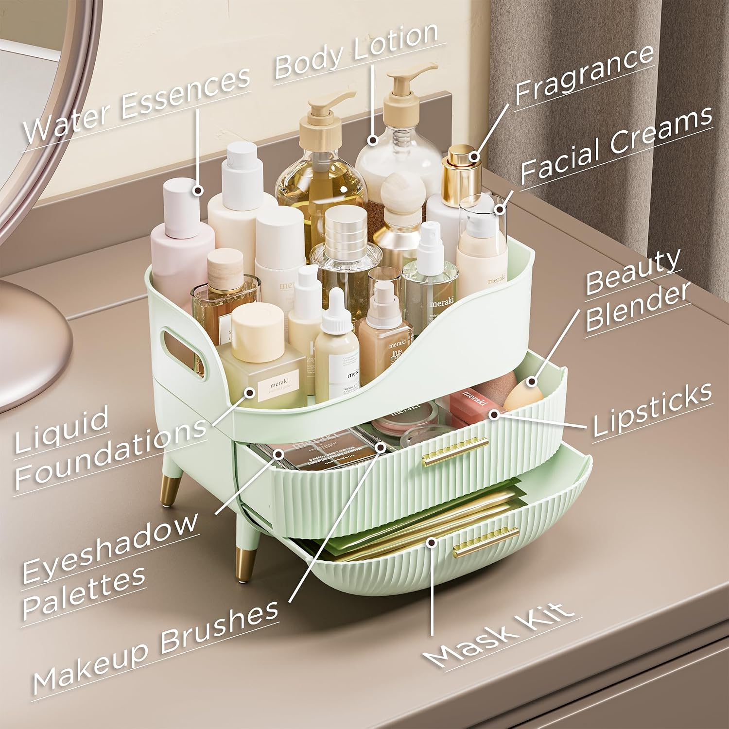 Thumbnail 4 de VG VISIONGOOD Make Up Organizer 2 Schubladen