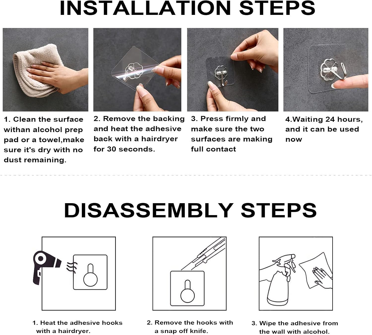 Detalle de ZESLMG Adhesive Wall Hooks 22 lb