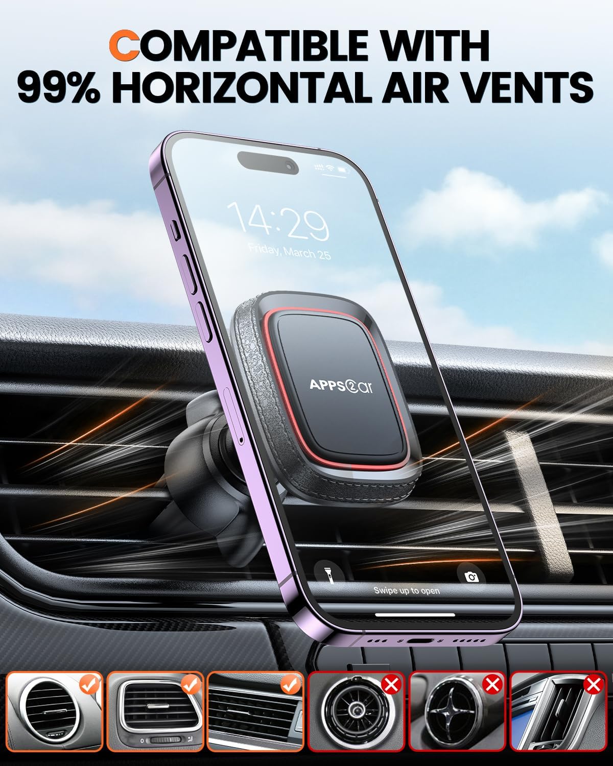 Detalle 1 de APPS2Car Magnetic Phone Mount 2 Pack