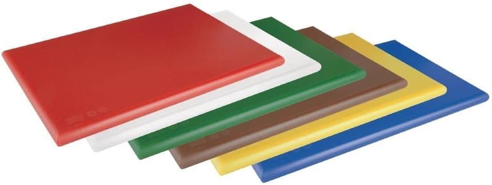 Detalle 2 de Hygiplas Extra dickes blaues Schneidebrett 25 x 450 x 300 mm – HDPE, spülmaschinenfest