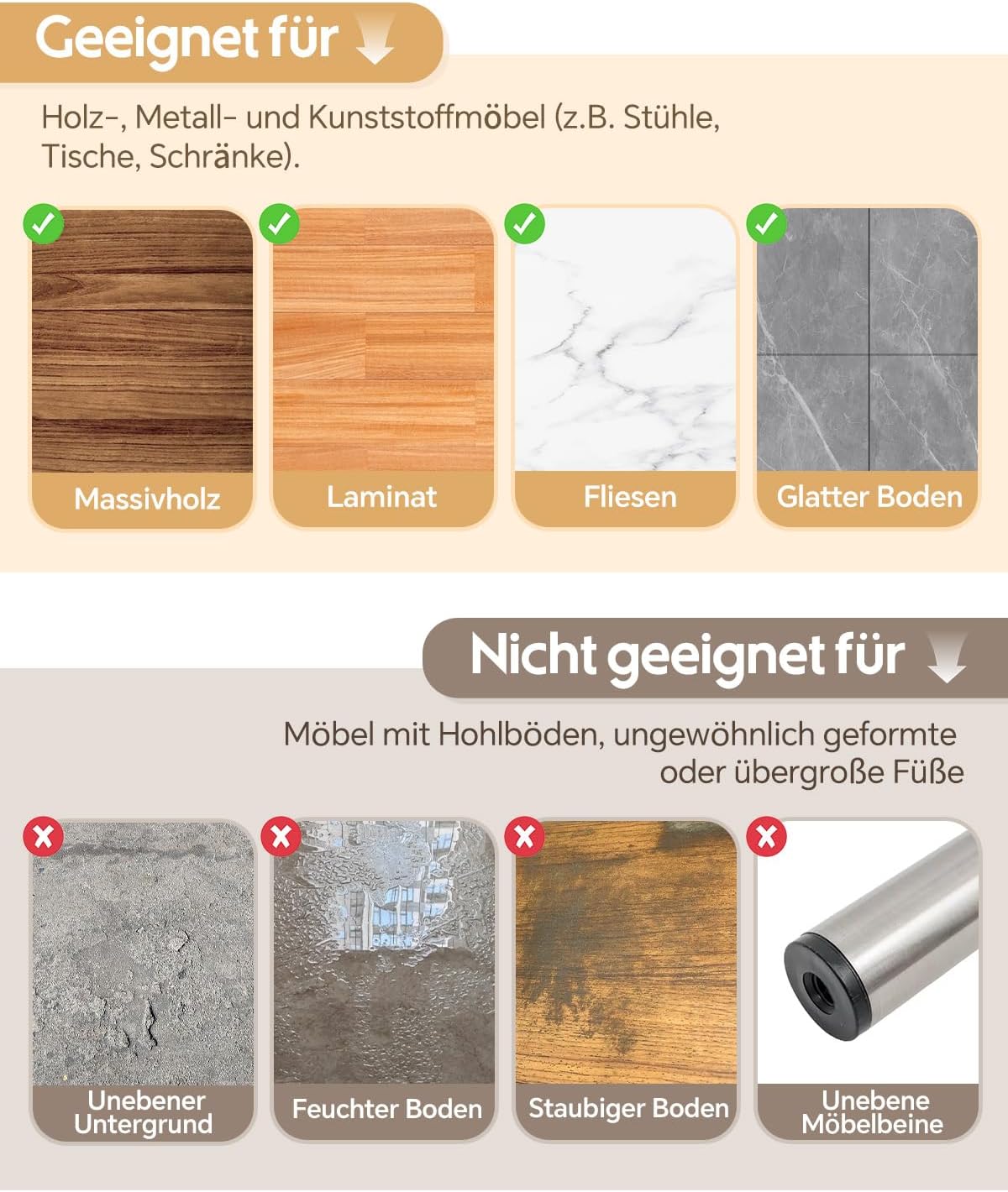 Thumbnail 2 de Filzgleiter 15 mm, 108 Stück für Bodenschutz