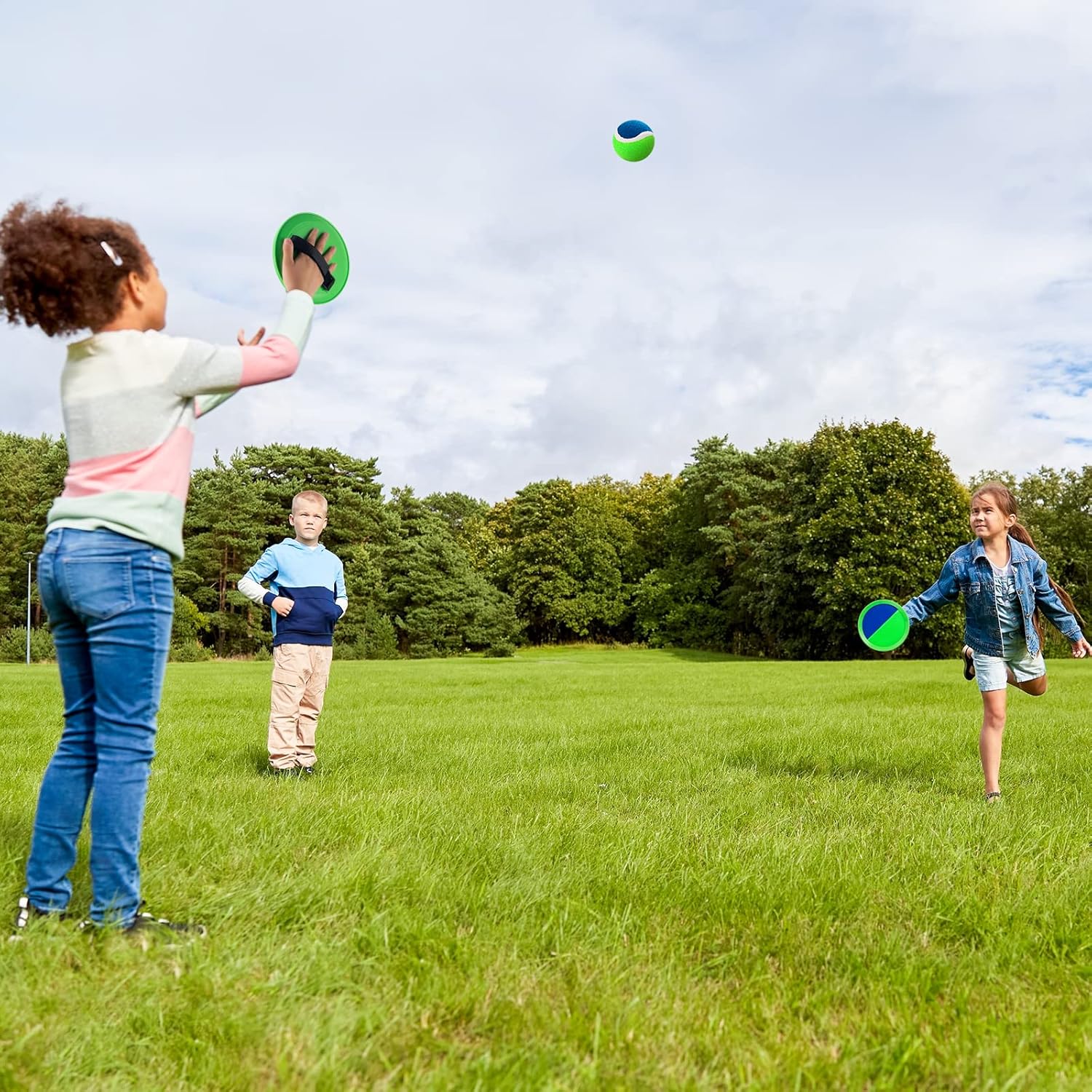 Thumbnail 4 de Beach Toys - Outdoor Toss and Catch Ball Set with 6 Paddles, 3 Balls, and Portable Storage Bag