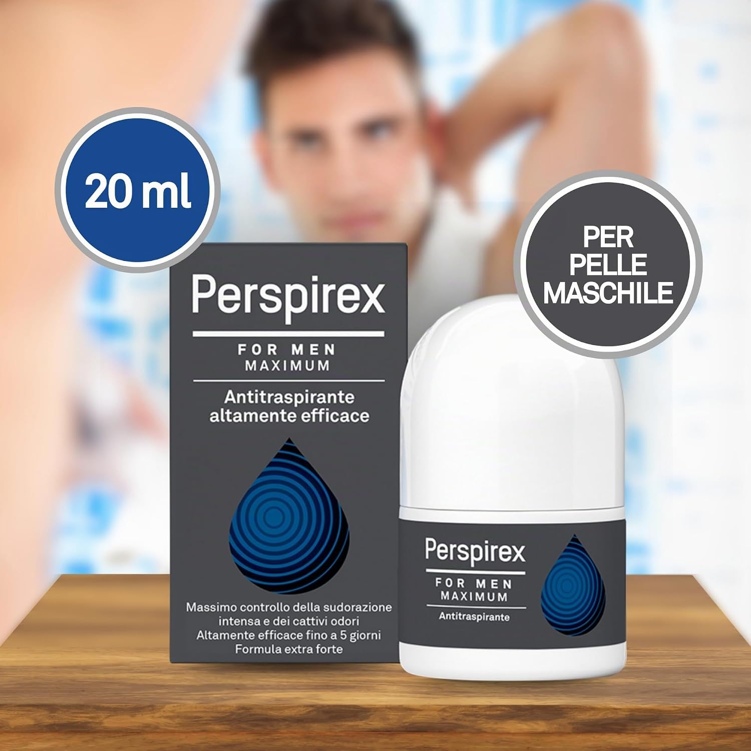 Detalle de Perspirex Strong: Antitranspirant-Roller gegen starkes Schwitzen (Strong 20 ml) für Herren