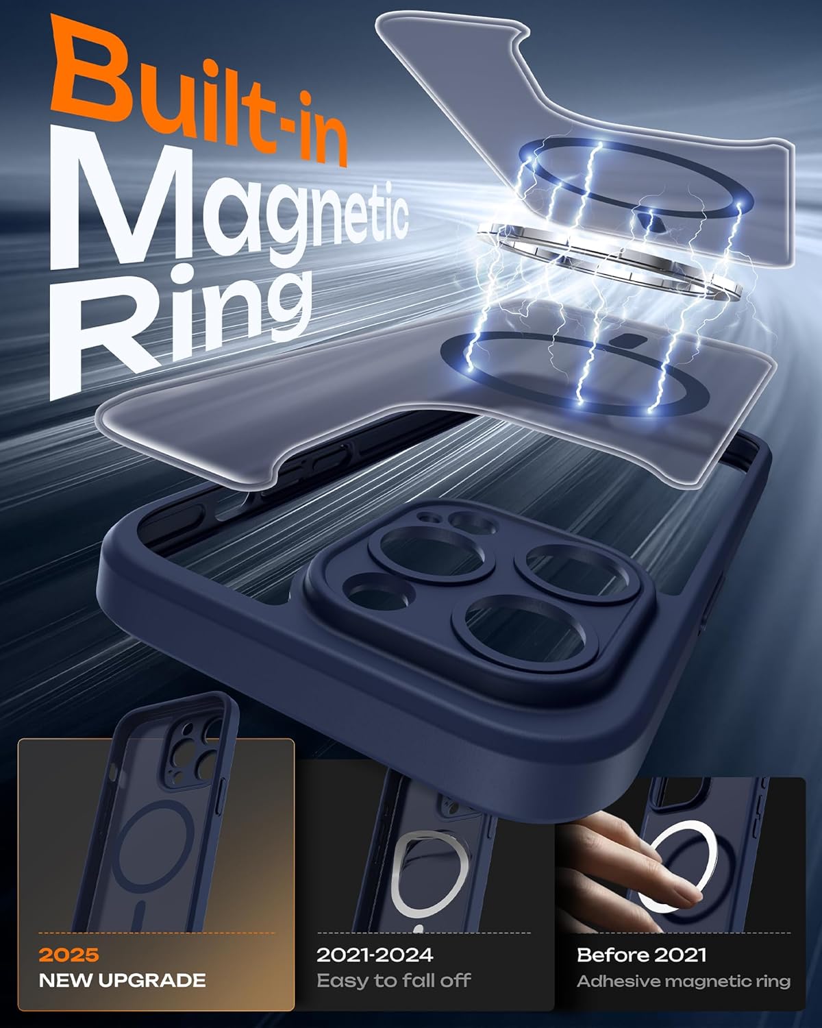 Thumbnail 2 de TOCOL Magnetic Case for iPhone 14 Pro Max (6.7-inch) with MagSafe and full camera protection — Dark Blue