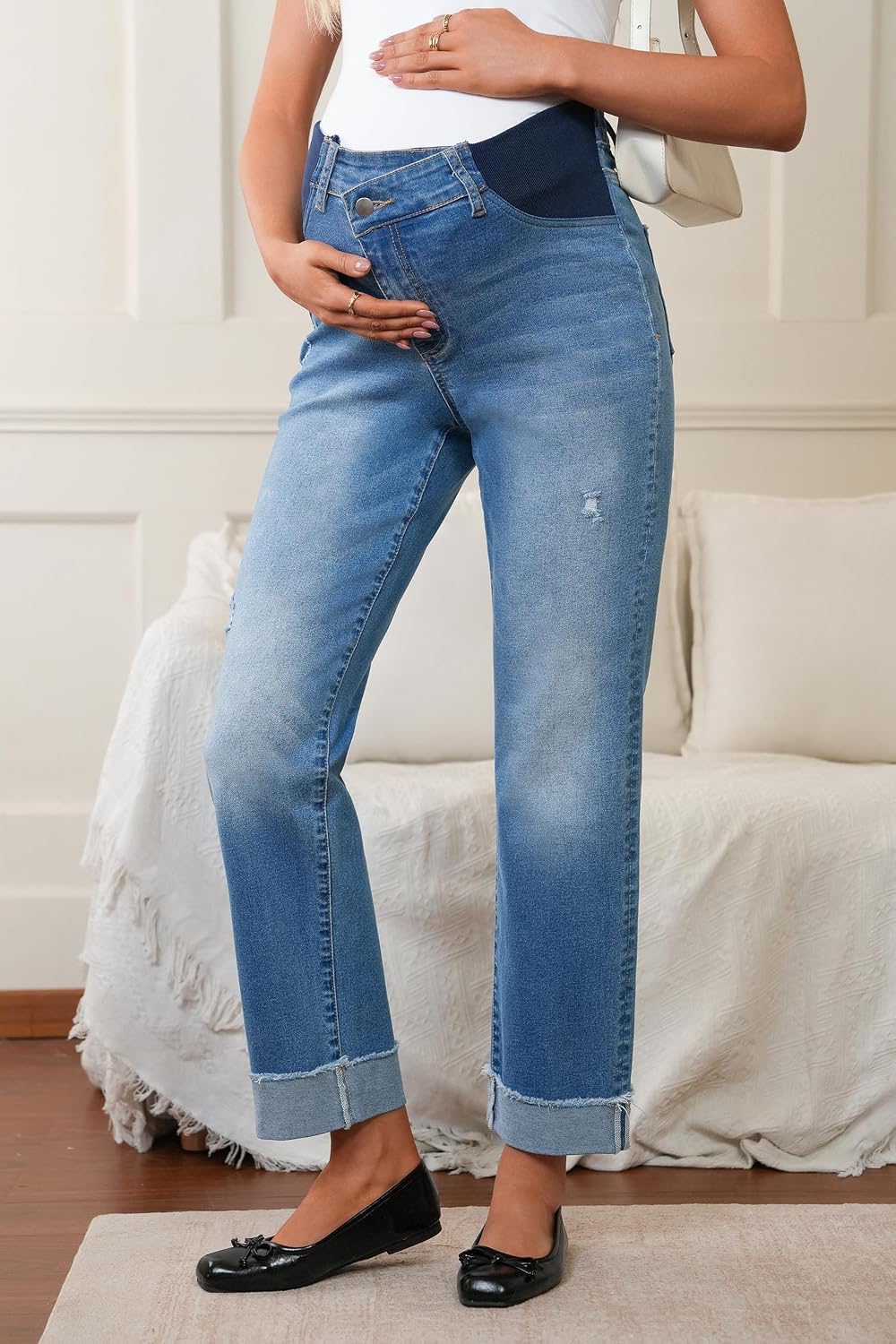 Detalle 2 de BLENCOT Maternity Jeans, Stretch Denim