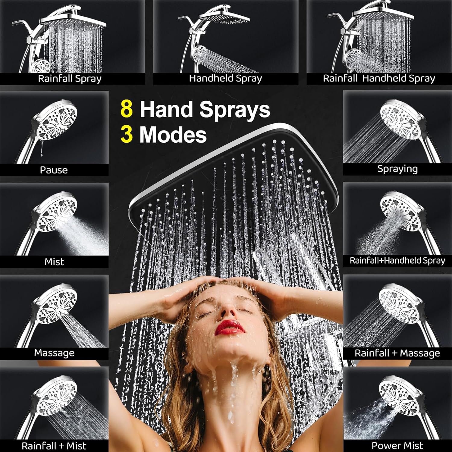 Detalle de Rain Shower Head Combo 12-Inch