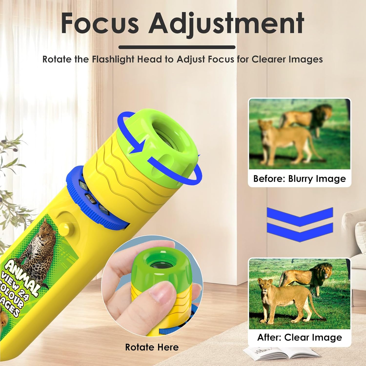Thumbnail 5 de Pup Go Animal Torch and Projector for Kids (Ages 3–7) with 24 Images & 3 Discs