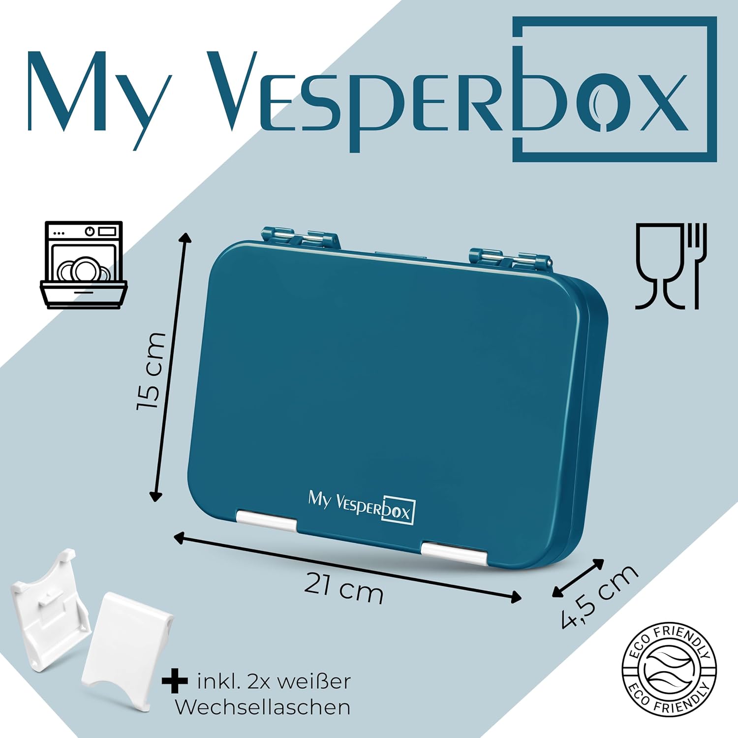 Thumbnail 1 de My Vesperbox® Kinder-Brotdose mit Fächern [LEN] – Lunchbox mit Trennfächern & leichter Kinderöffnung