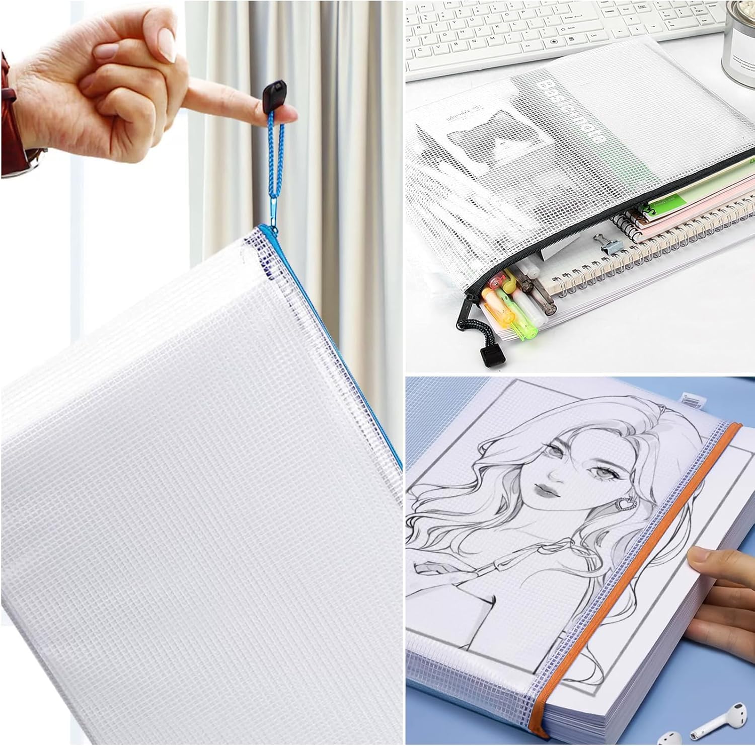 Detalle de Zip Wallet: Waterproof A4 Zip File Folders (24 Bags) by Jicsetk