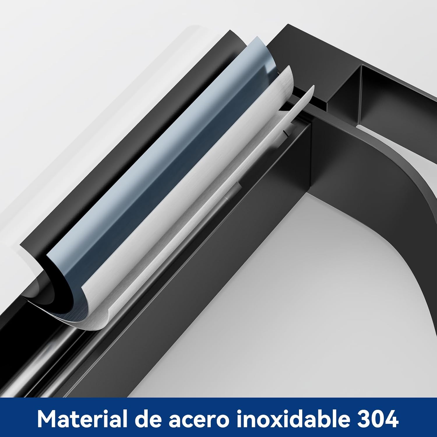 Detalle de CECIPA Alto Rubinetto Bagno Lavabo Nero a Cascata – Altezza beccuccio 245 mm, ottone e acciaio inox