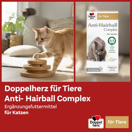 Detalle de Doppelherz für Tiere Anti-Hairball Complex für Katzen – cremige Licks gegen Haarballen