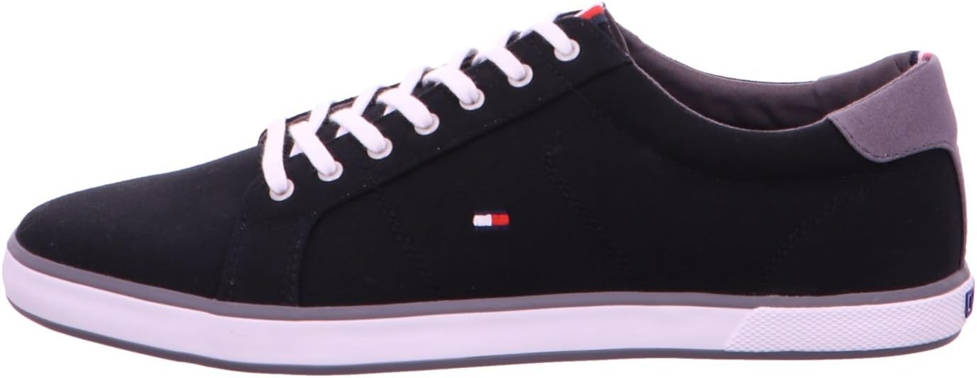 Detalle de Tommy Hilfiger Baskets Vulcanisées Homme – Élégance décontractée en toile et coton