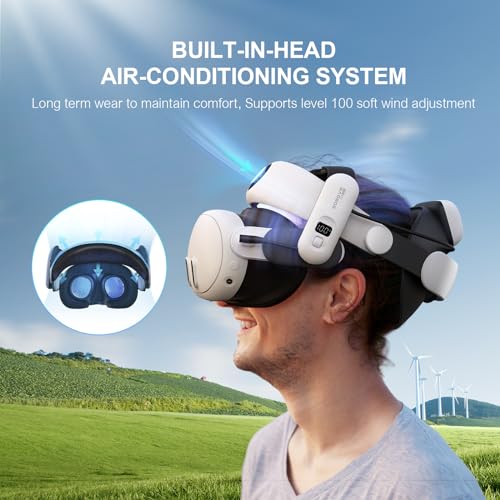 Detalle de BOBOVR S3 Pro: Batería Correa para la Cabeza con Enfriamiento, 10000 mAh intercambiable para Meta Quest 3/Quest 3S