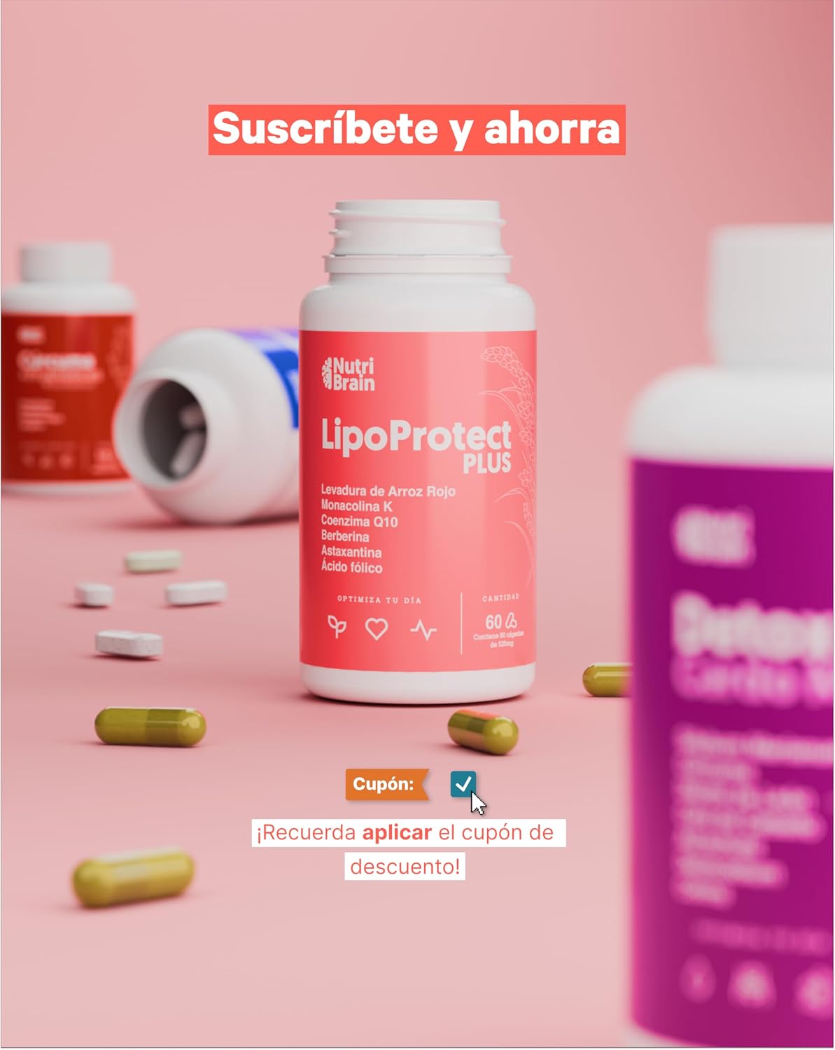 Thumbnail 4 de LIPO-Protect PLUS Levadura Arroz Rojo XXL 🌾 | 60 Caps