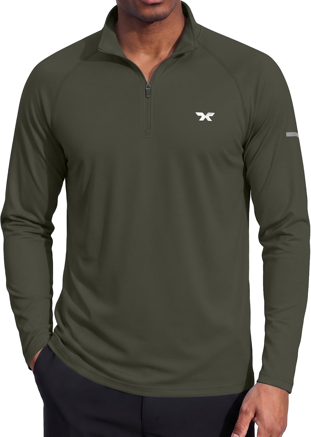 Detalle de COOFANDY Men's Quarter-Zip Pullover UPF 50+