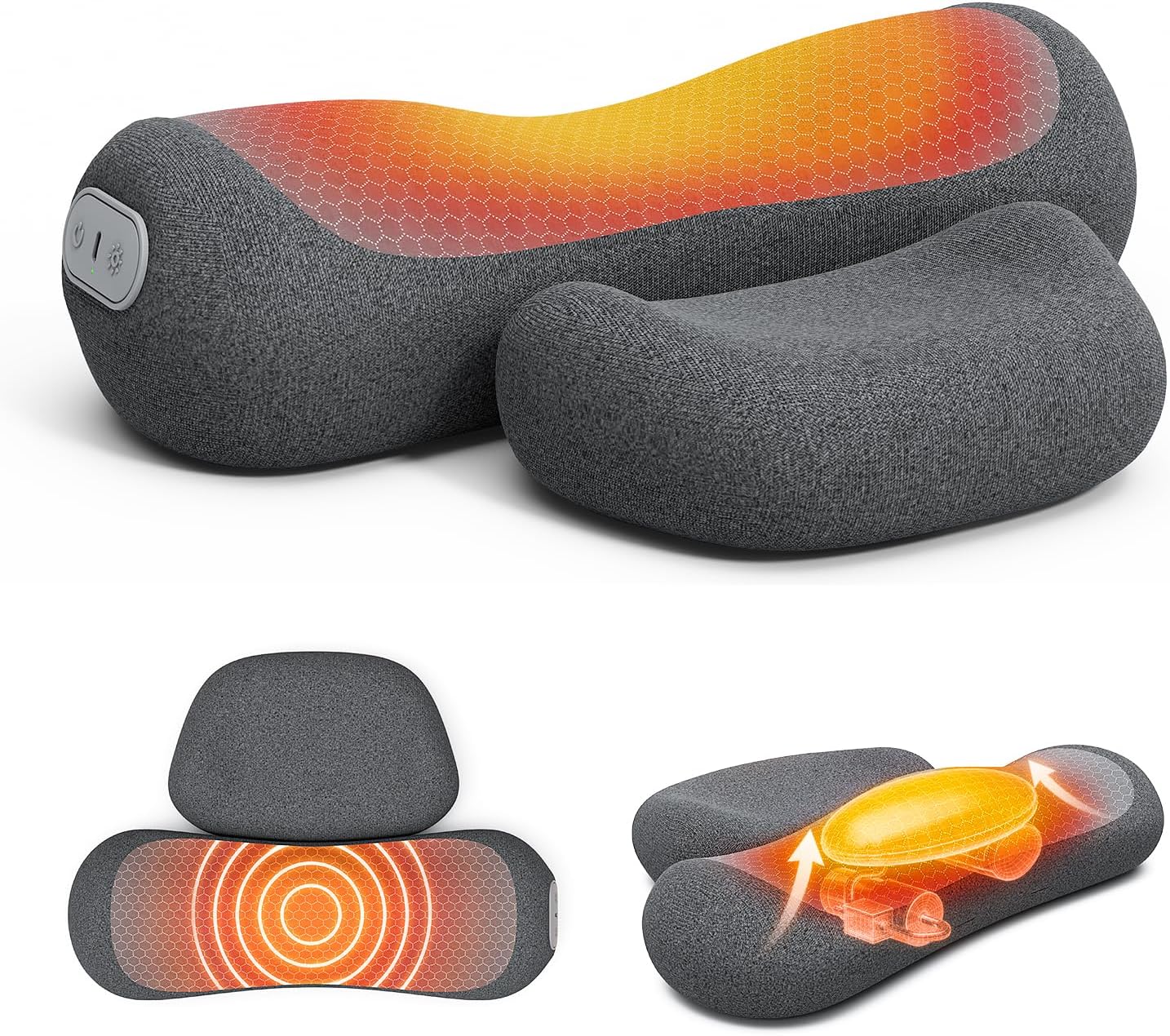 Detalle de Yunari 38520 3-in-1 Cordless Heated Neck Pillow with Memory Foam