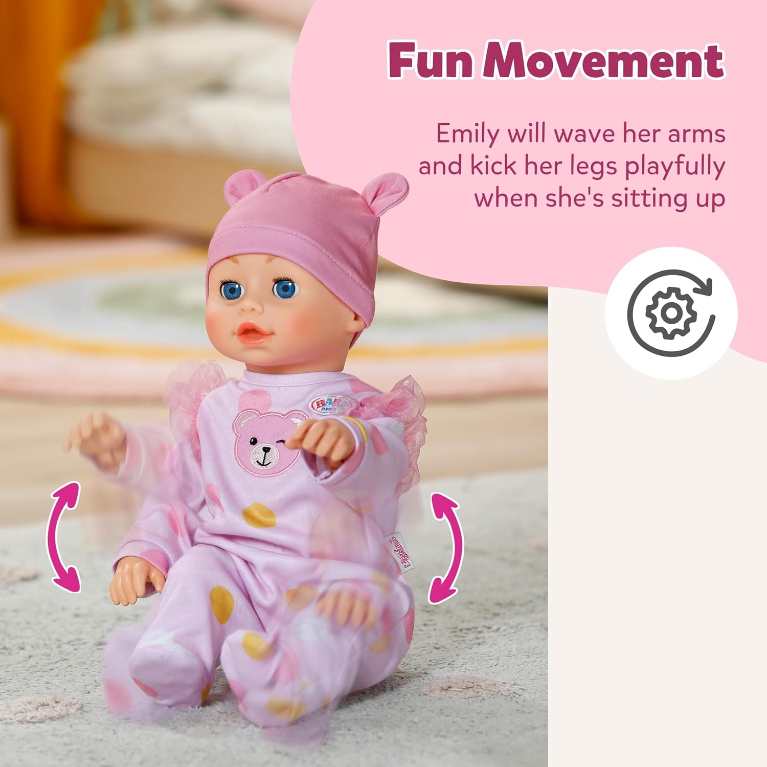 Thumbnail 4 de BABY born Emily Walk with Me 43cm