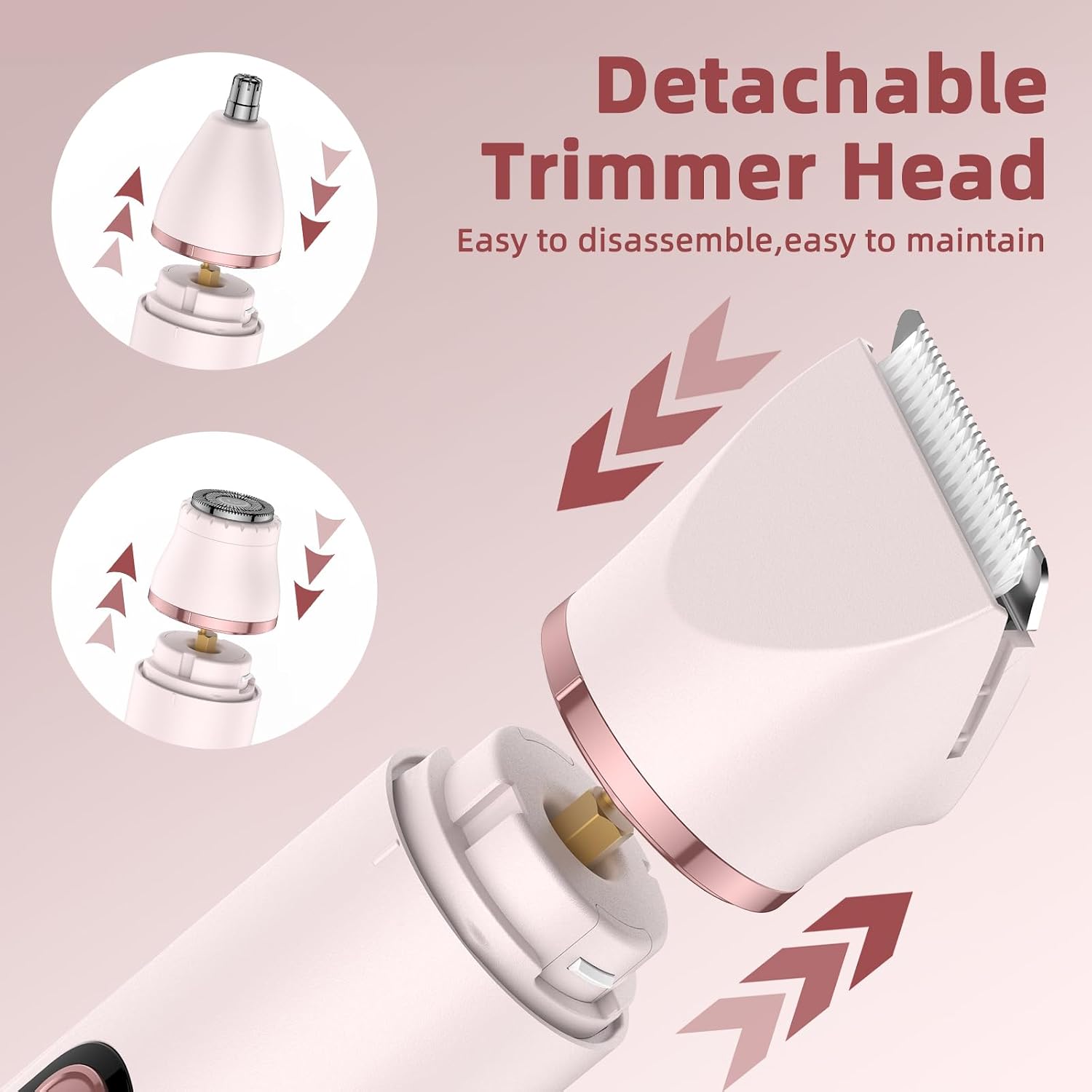 Detalle de Lady Shavers for Women: 3-in-1 Bikini Trimmer and More – Pink