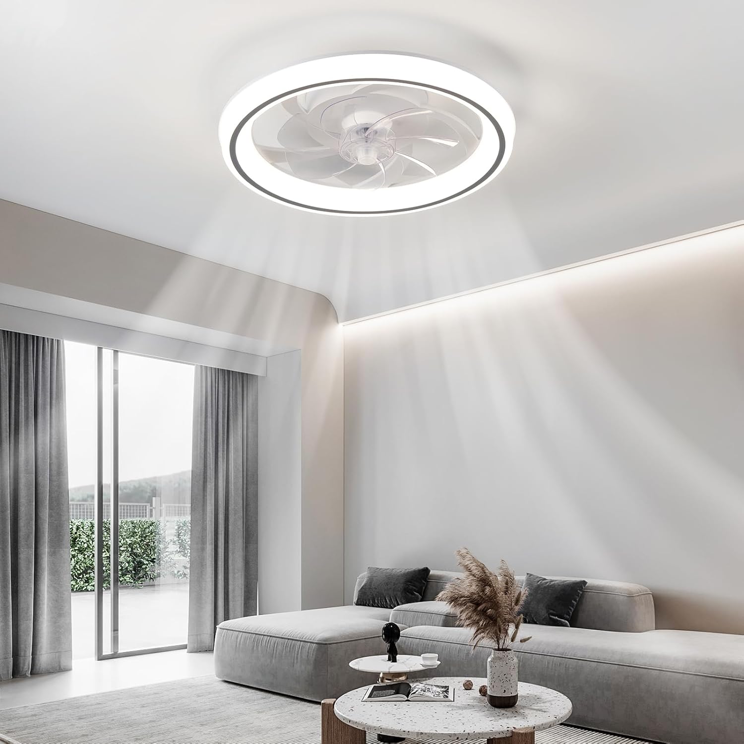 Thumbnail 6 de Harper Living 48cm Ceiling Fan with Lights & Remote: 6 Speeds, Dimmable LED, Quiet Operation