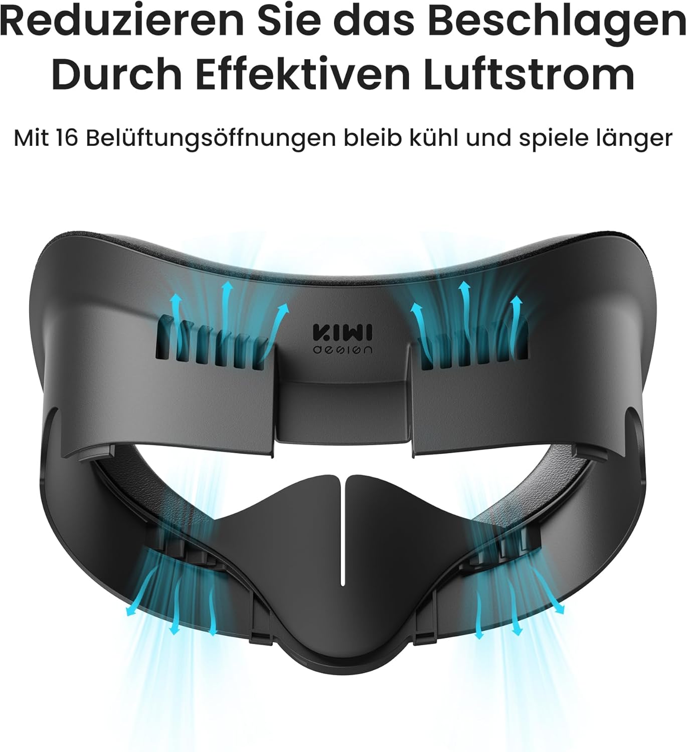 Detalle de KIWI design V3 Face Cover Pad – Facial Interface (2er-Set) für Meta Quest 3, kompatibel mit Kabelloser Ladestation