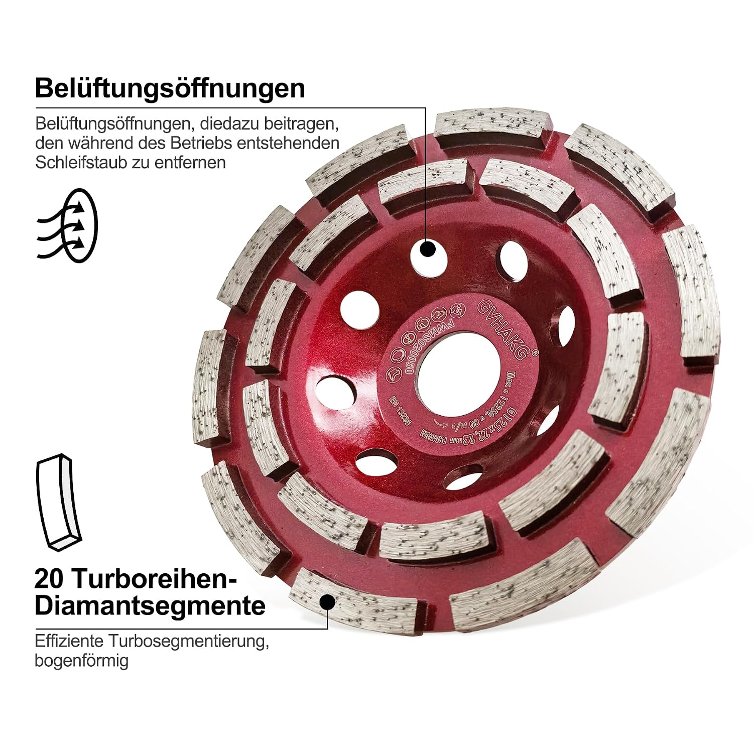 Thumbnail 3 de GVHAKG Diamant Schleiftopf 125 mm