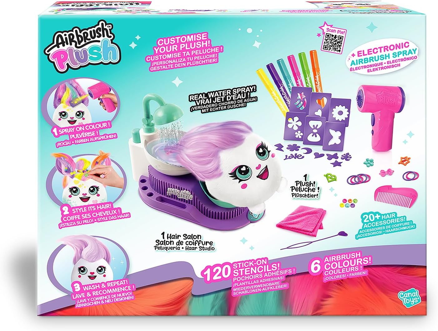 Detalle 2 de Canal Toys Airbrush Plush Hair'iffic Salon