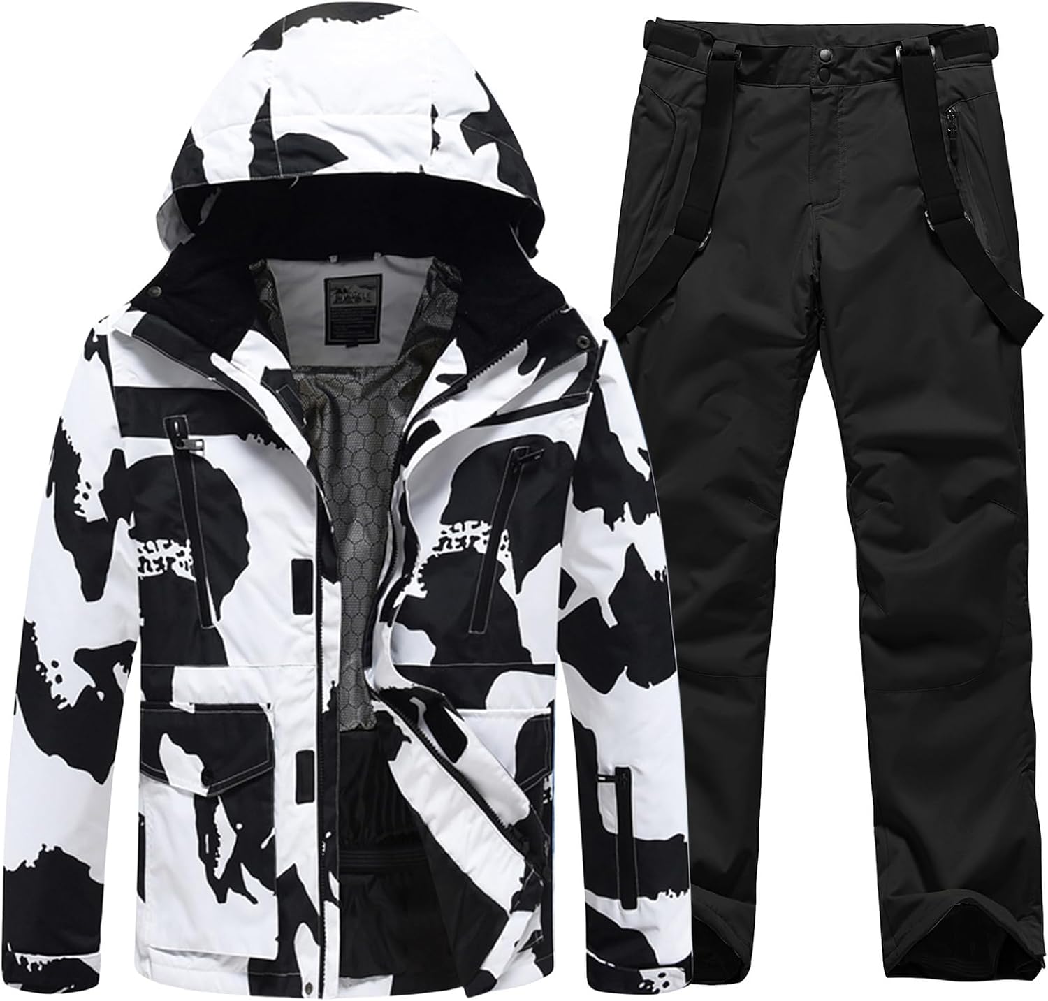 Thumbnail 4 de HOTIAN Herren Schneeanzug Ski Jacke und Hose Set für Winter