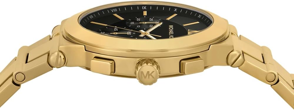 Detalle de Michael Kors Billie Watch for Men: Quartz Chronograph in Gold-Tone Stainless Steel