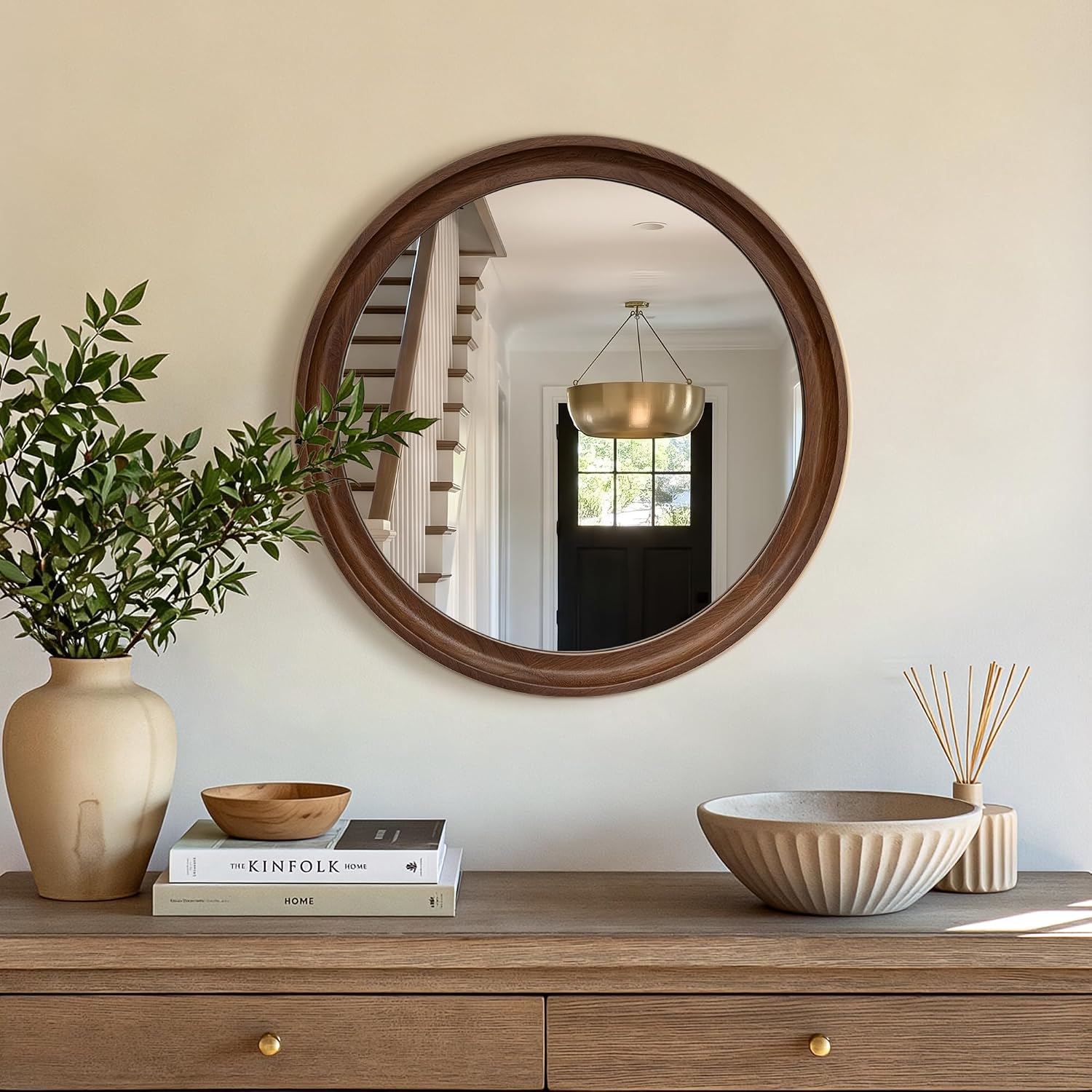 Detalle 2 de LAWADA Round Wood Mirror 20