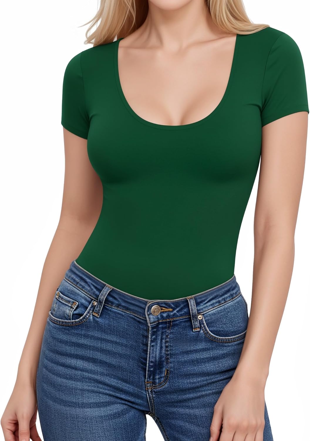 Thumbnail 6 de ALGALAROUND Women's Scoop Neck Slim Fit Milk Silk T-Shirt