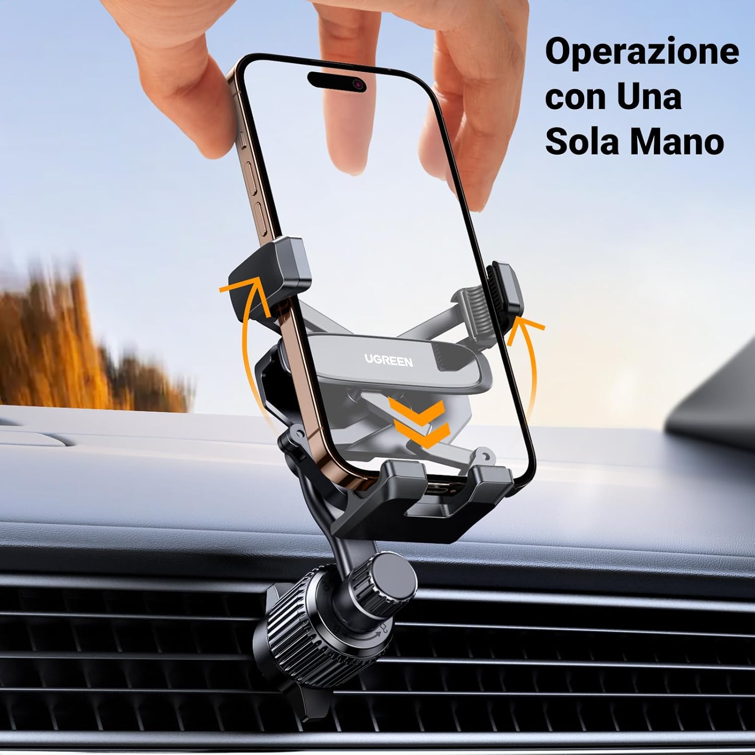 Detalle 2 de UGREEN Supporto Telefono Auto Gravità 360°