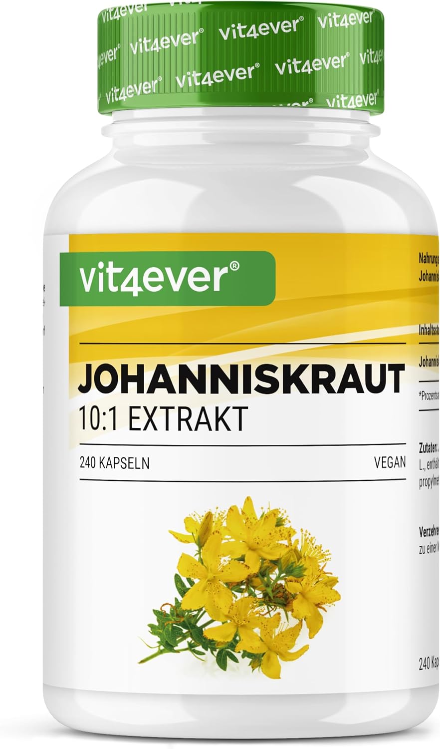 Detalle de Vit4ever Johanniskraut 240 Kapseln 500 mg 💊