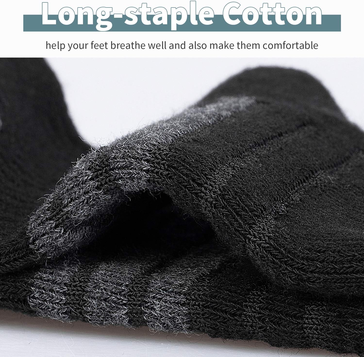 Detalle de Coskefy thick cushion thermal walking socks (6 pairs) for outdoor work, hiking and trainers